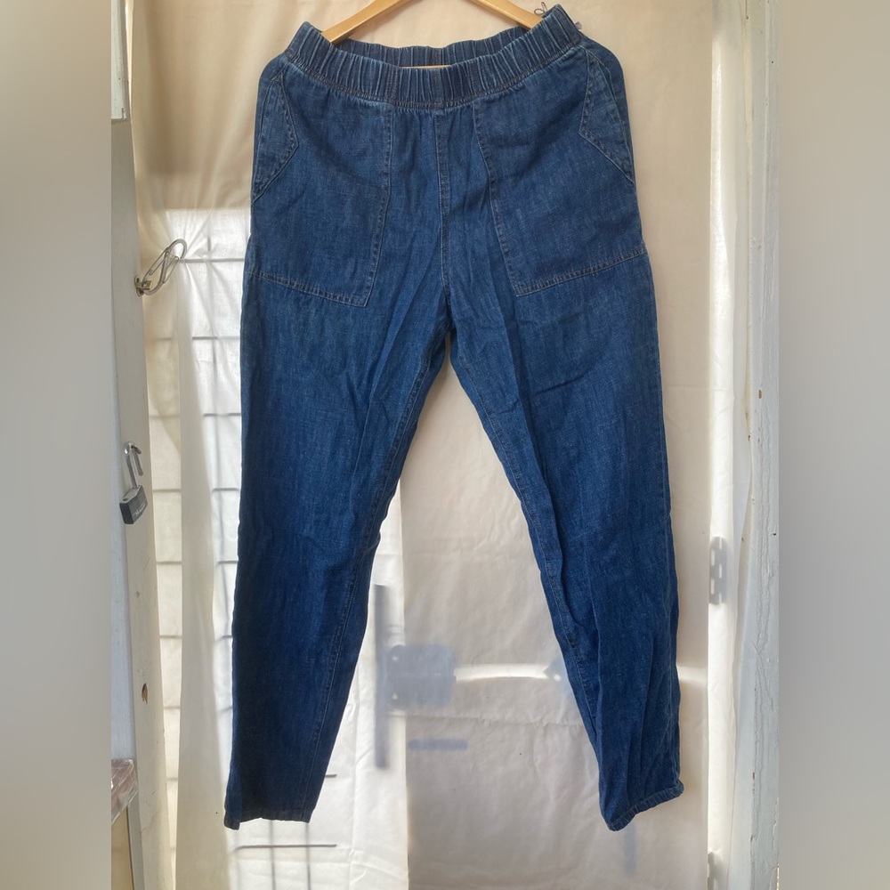Poetry Dark Indigo Blue Denim Joggers